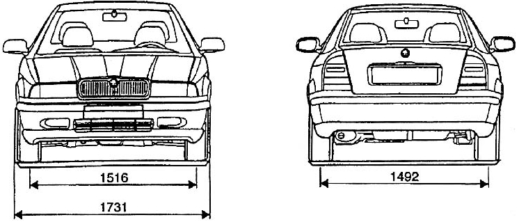 1.2. Основные размеры автомобиля Шкода Октавия